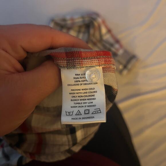 Levi's Modern Western Plaid Men's Cowboy Pearl Snap Long Sleeve Button Up Shirt - Picture 8 of 8